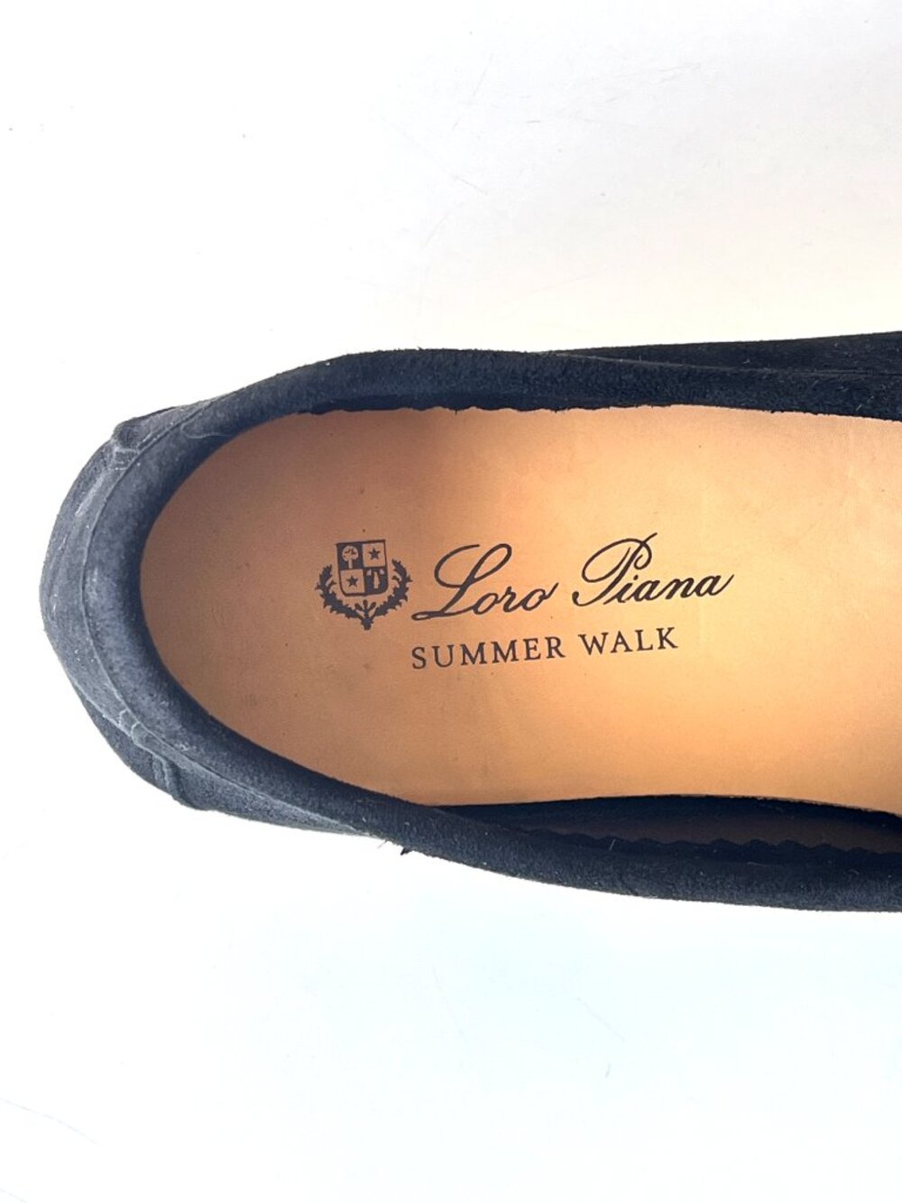 Women's Loro Piana Black Summer Charms Walk Suede Loafers Shoes Flats Size 40 - Picture 8 of 8